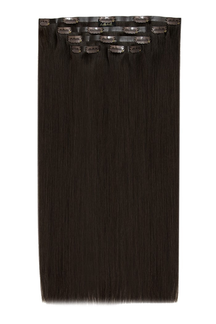 Luxury Gold 20" 200g 5 Piece Human Hair Extensions - BROWNS | DARK BROWN #2