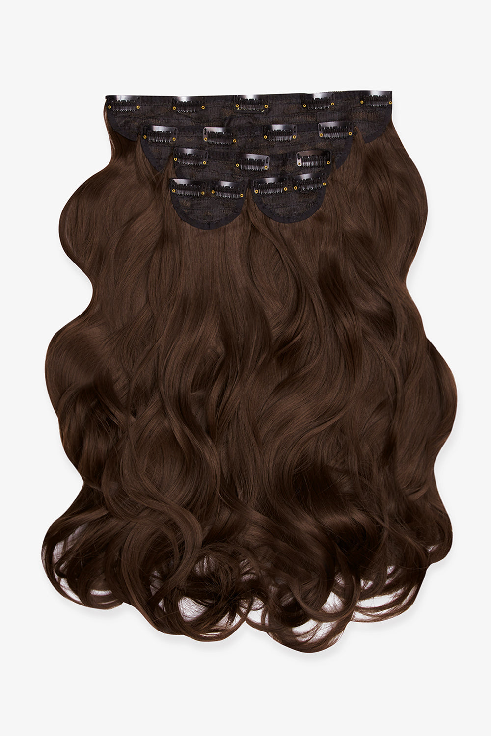 Super Thick 22" 5 Piece Natural Wavy Clip In Hair Extensions - BROWNS | CHOCOLATE BROWN #2