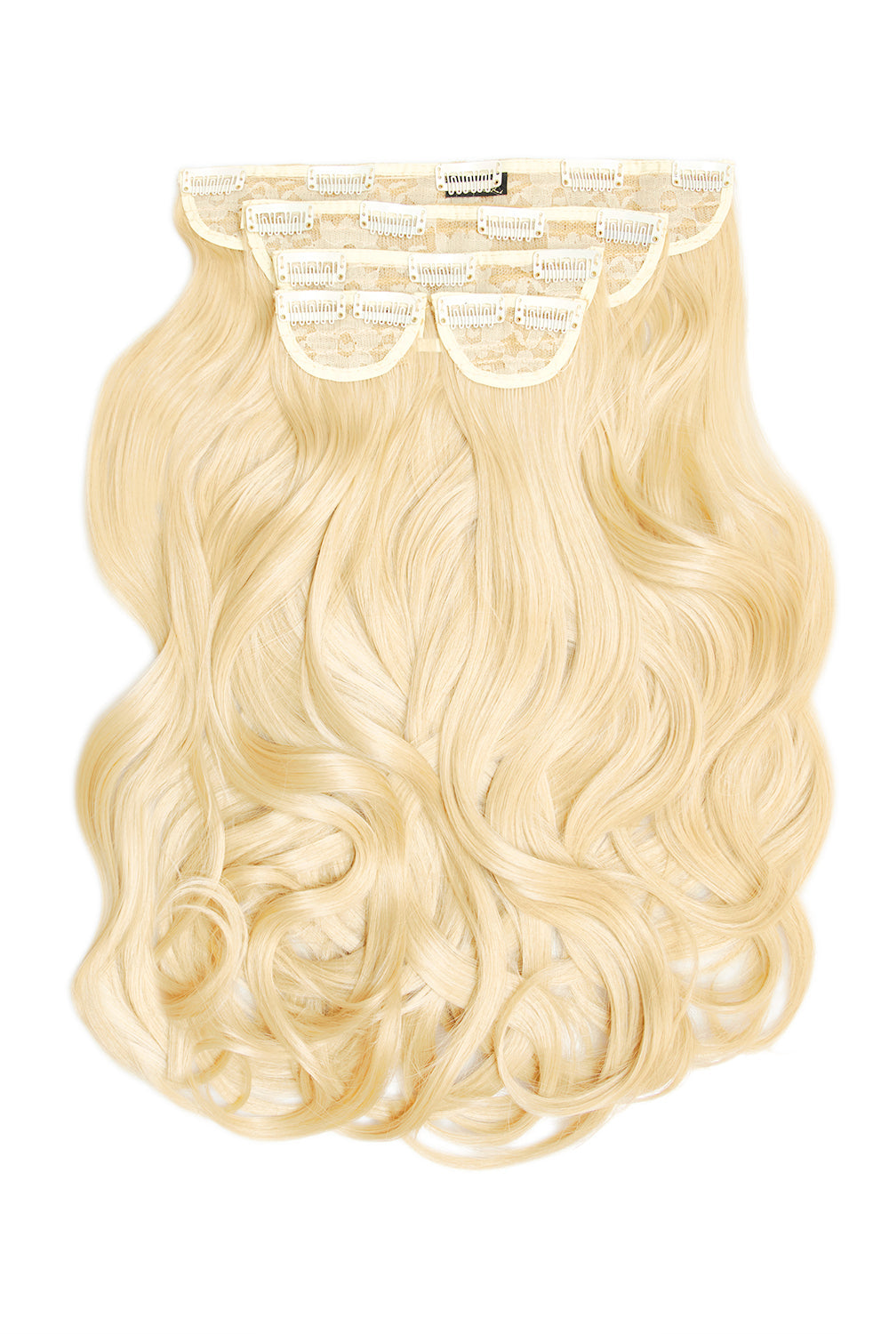 Super Thick 22" 5 Piece Blow Dry Wavy Clip In Hair Extensions - BLONDES | PURE BLONDE #1