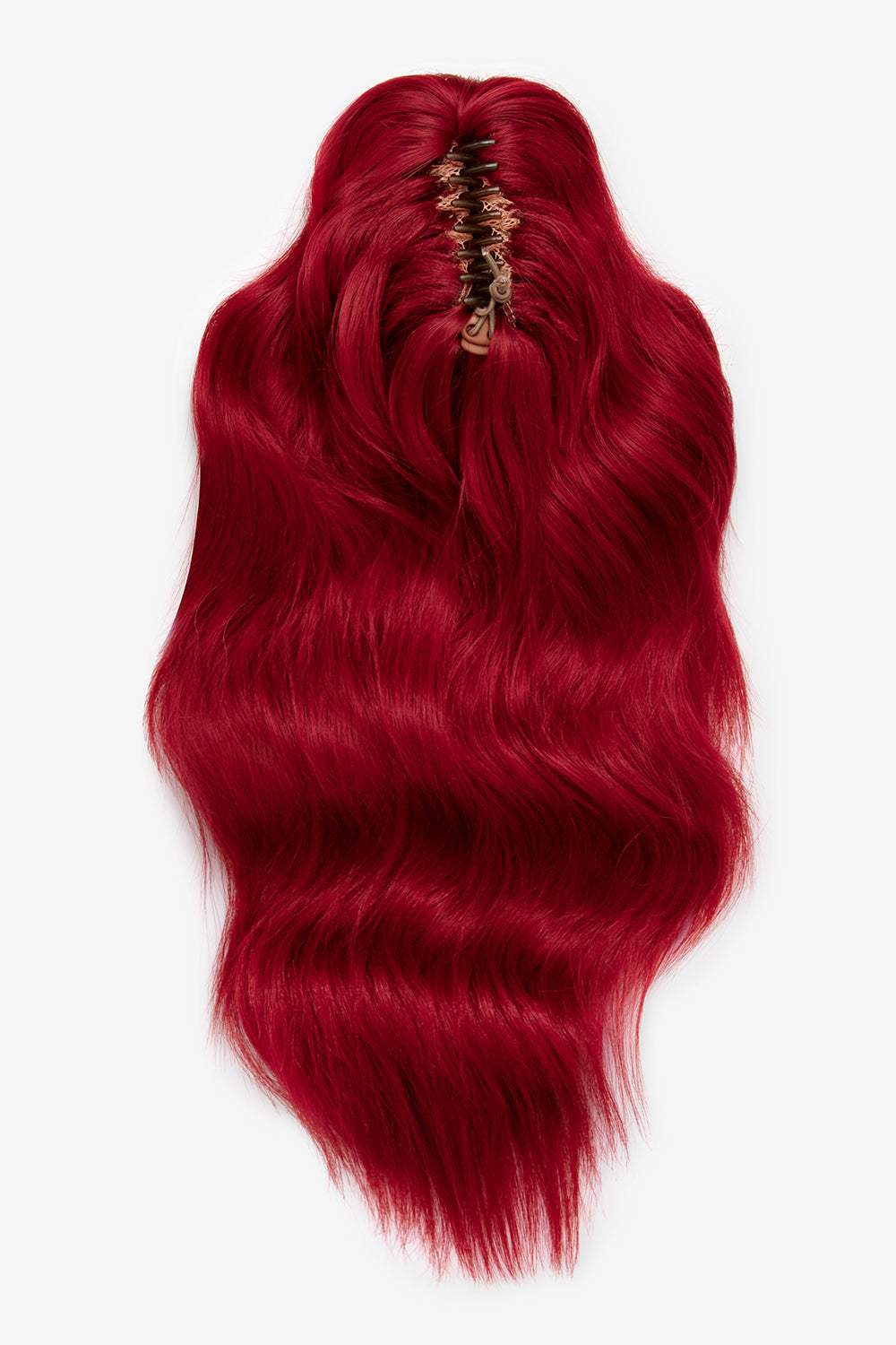 Brushed Out Wave 16" Claw Clip Pony - REDS | BURGUNDY RUBY RED #2