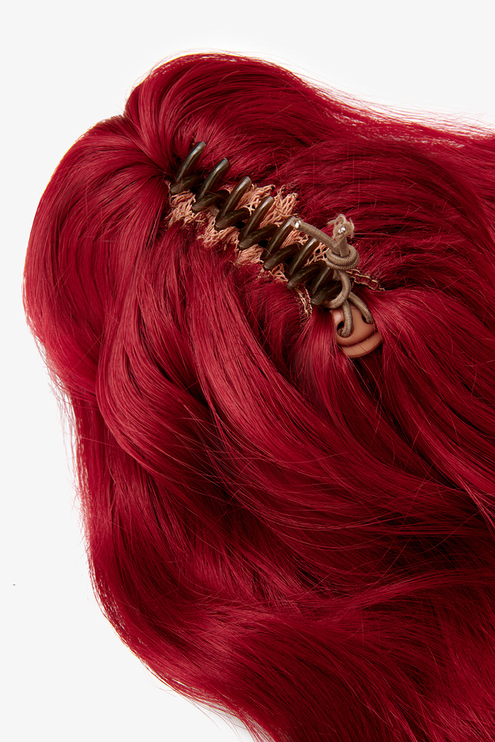 Brushed Out Wave 16" Claw Clip Pony - REDS | BURGUNDY RUBY RED #3