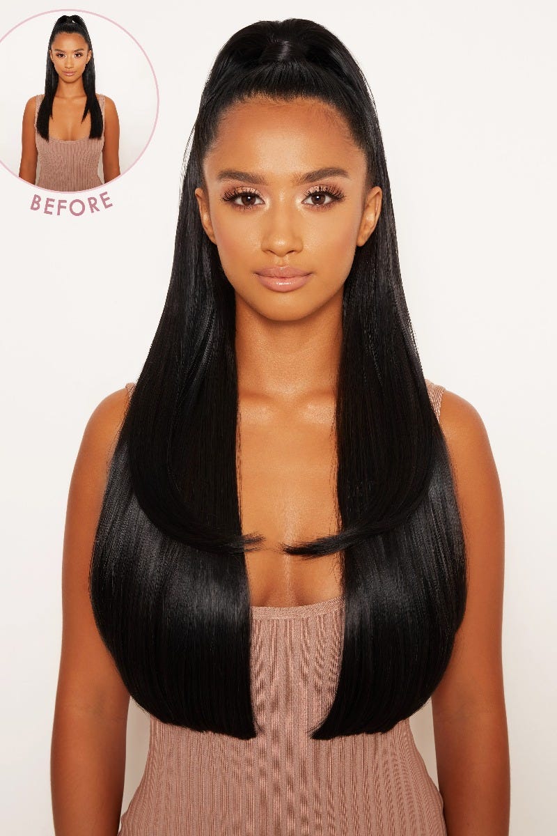 Ultimate Half Up Half Down 22'' Straight Extension and Pony Set