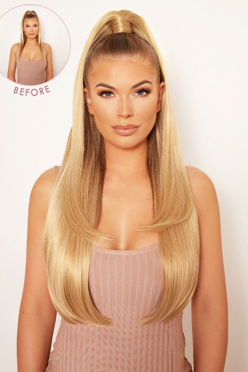 Ultimate Half Up Half Down 22'' Straight Extension and Pony Set