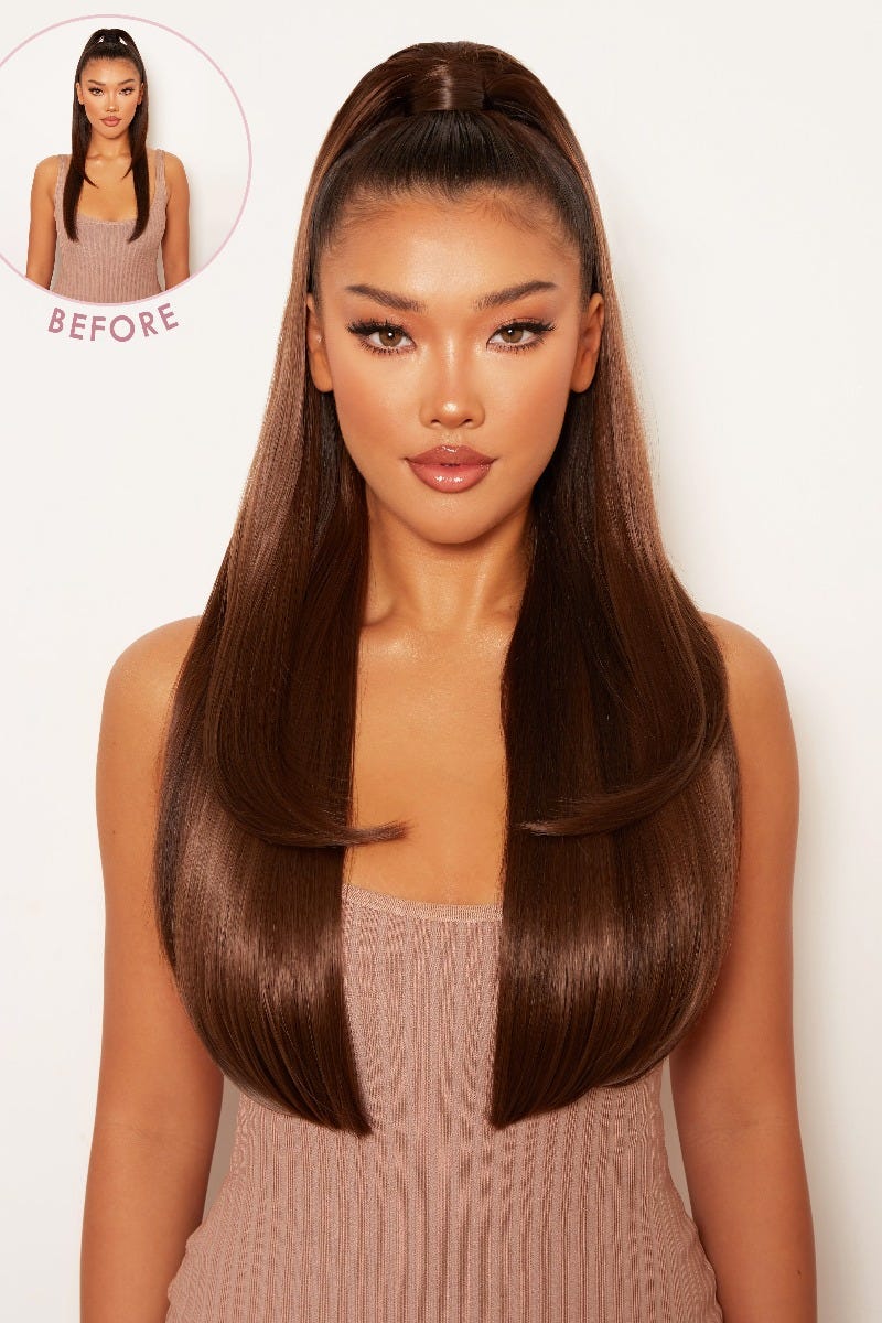 Ultimate Half Up Half Down 22'' Straight Extension and Pony Set