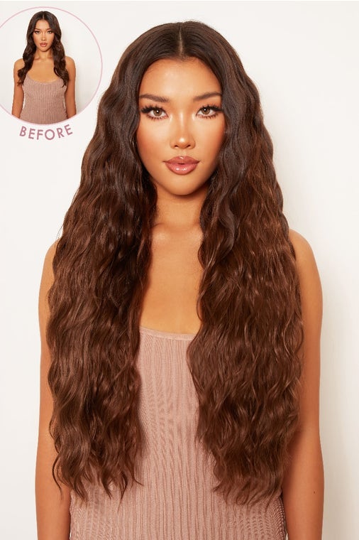 Super Thick 26" 5 Piece Waist Length Wave Clip In Hair Extensions